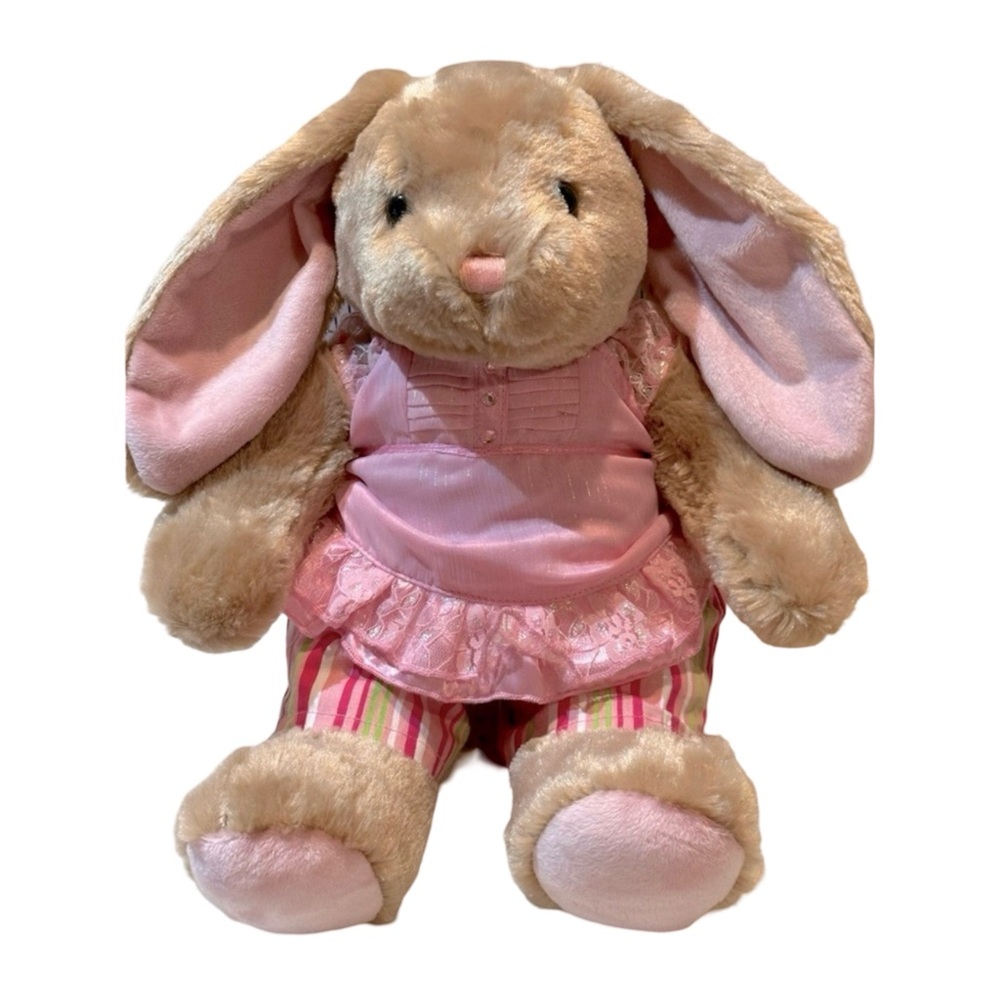 Build-A-Bear‎ Pink Lace Trimmed Top and Striped Shorts, Plush NOT Included
